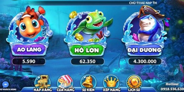 Một số sảnh game bắn cá 33win hot nhất 2024